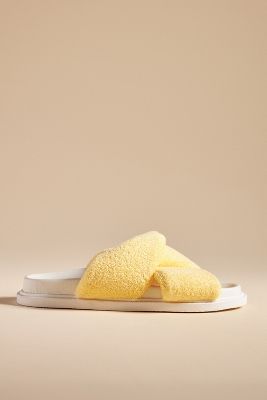 Maeve Terry Slide Sandals In Yellow