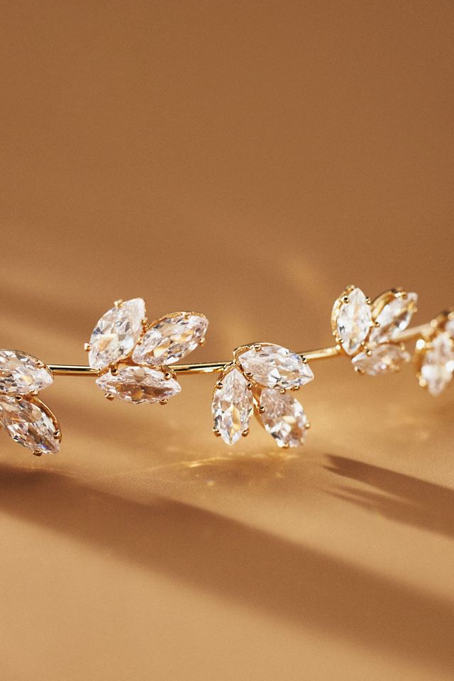 Theia Crystal Floral Headband #1