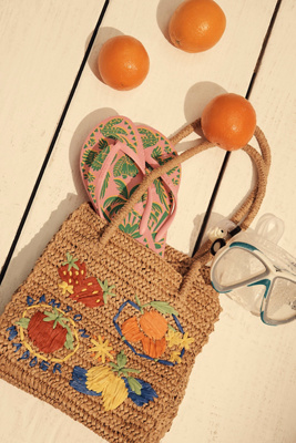 Damson Madder Straw Fruity Bag | Anthropologie