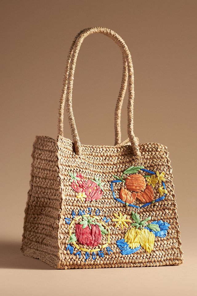 Damson Madder Straw Fruity Bag | Anthropologie