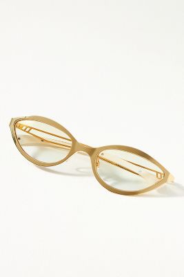 Shop Le Specs Glitch Sunglasses In Gold