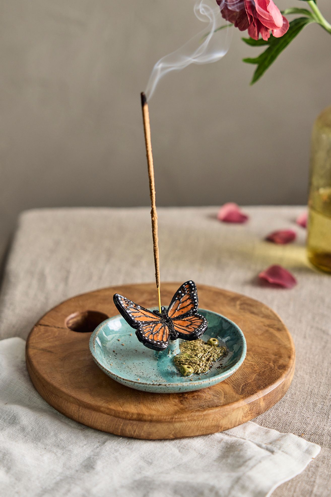 Butterfly Ceramic Incense Holder - Multi, Standard, One Size