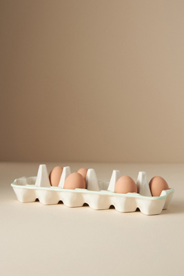 Anthropologie Linnea Ceramic Egg Crate In White