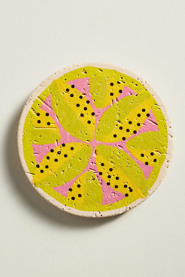 Anthropologie Casa Wabi Citron Coaster In Yellow