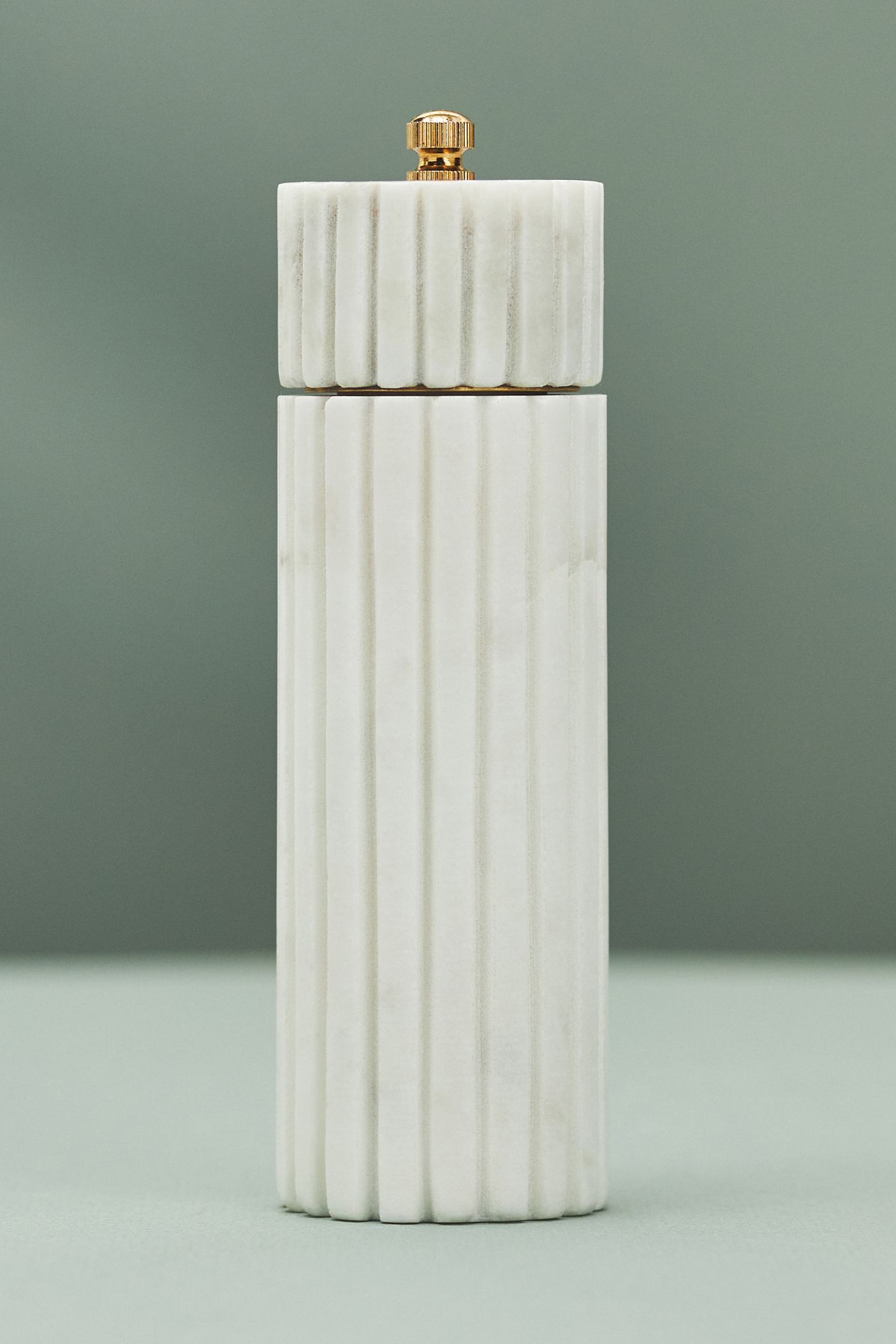 Ribbed Marble Grinder - White, Standard, One Size