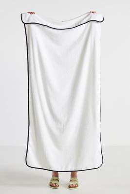 Kassatex Piped Pool Towel In White