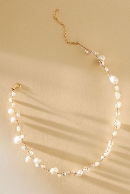 Shop Tempête Cluster Pearl Choker Necklace In Gold