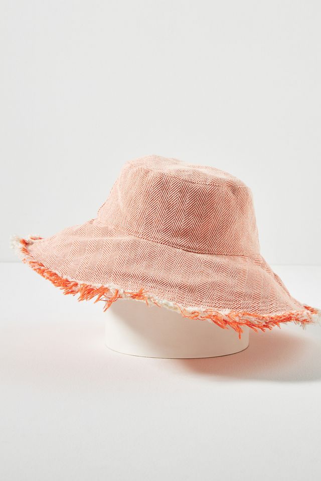 Houndstooth Frayed Bucket Hat #2