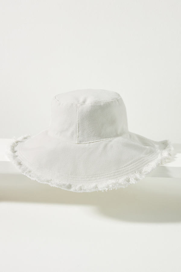 Frayed Woven Bucket Hat