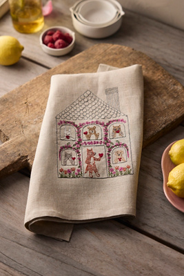 Terrain Valentine House Dish Towel In Multicolor