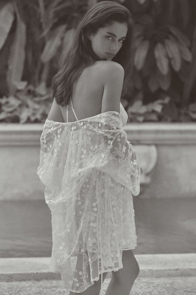 Flora Nikrooz Meg Floral Embroidered Robe #1