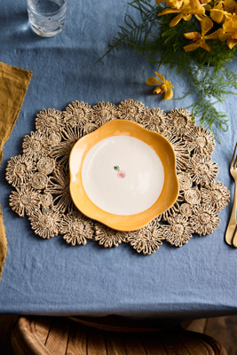 Terrain Floral Raffia Placemat