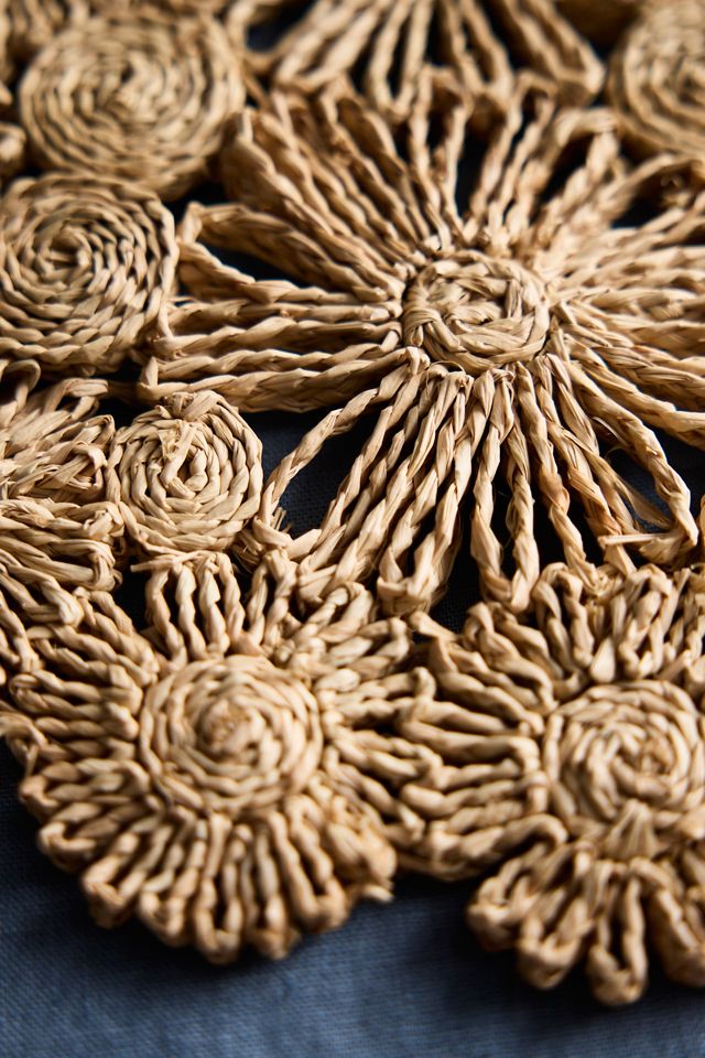 Floral Raffia Placemat #1