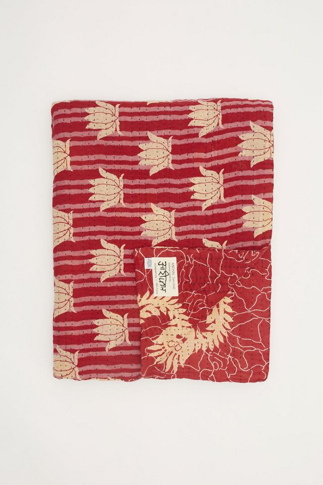 Anchal Twin Vintage Kantha Quilt No. T230514 #1
