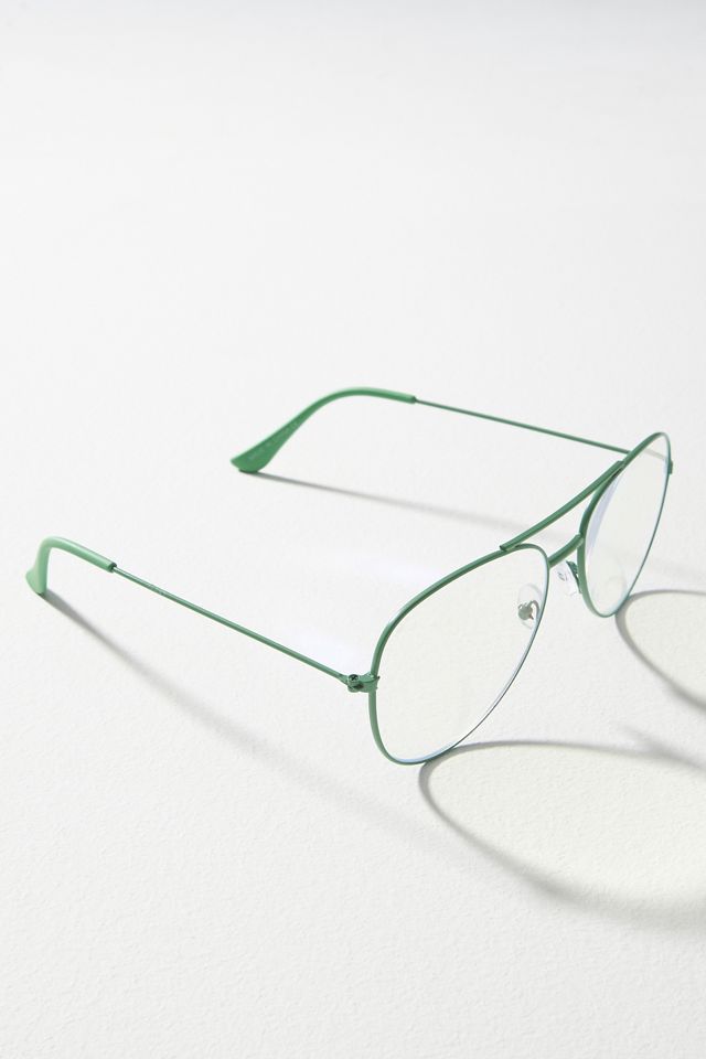 Matte Wire Aviator Glasses #1