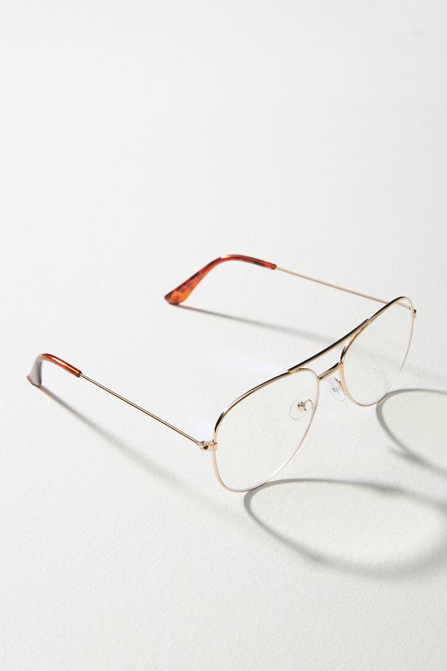 Matte Wire Aviator Glasses #1