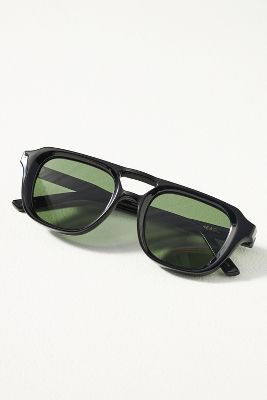 Shop I-sea Ruby Polarized Aviator Sunglasses In Black