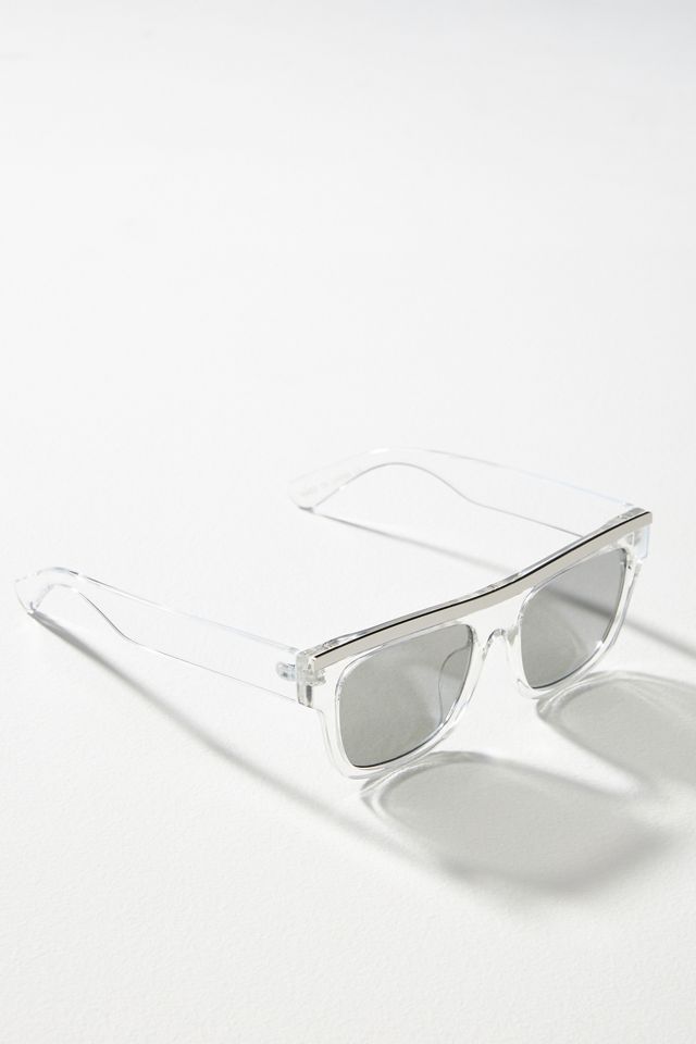 Metal Flat-Top Sunglasses #1