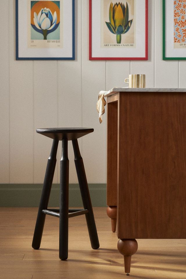 Dowel Oak Wood Bar Stool #1