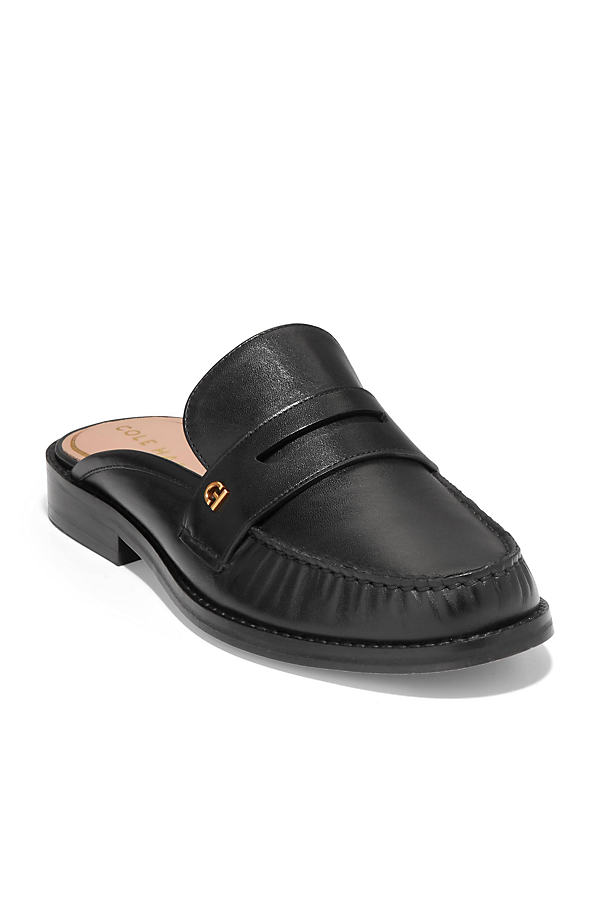 Shop Cole Haan Lux Pinch Penny Mules In Black
