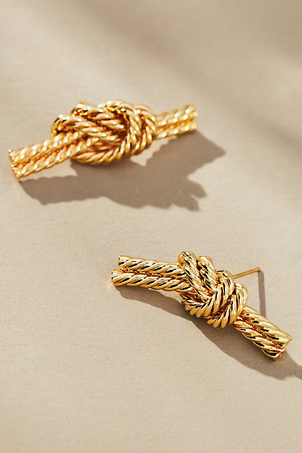 By Anthropologie Nautical Rope Knotted Earrings