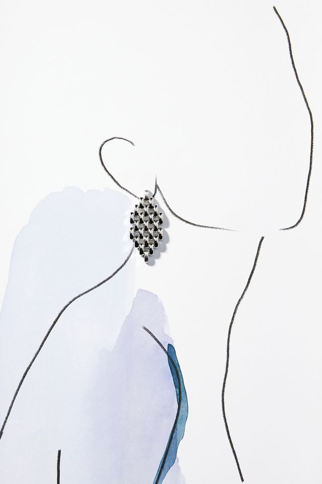 Diamond-Shaped Drop Earrings #2