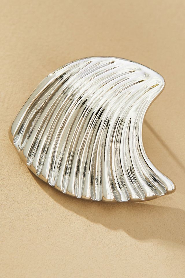Upside Down Wave Post Earrings #1