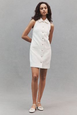Shop Hutch Sofia Mod Sleeveless Blazer Mini Dress In White