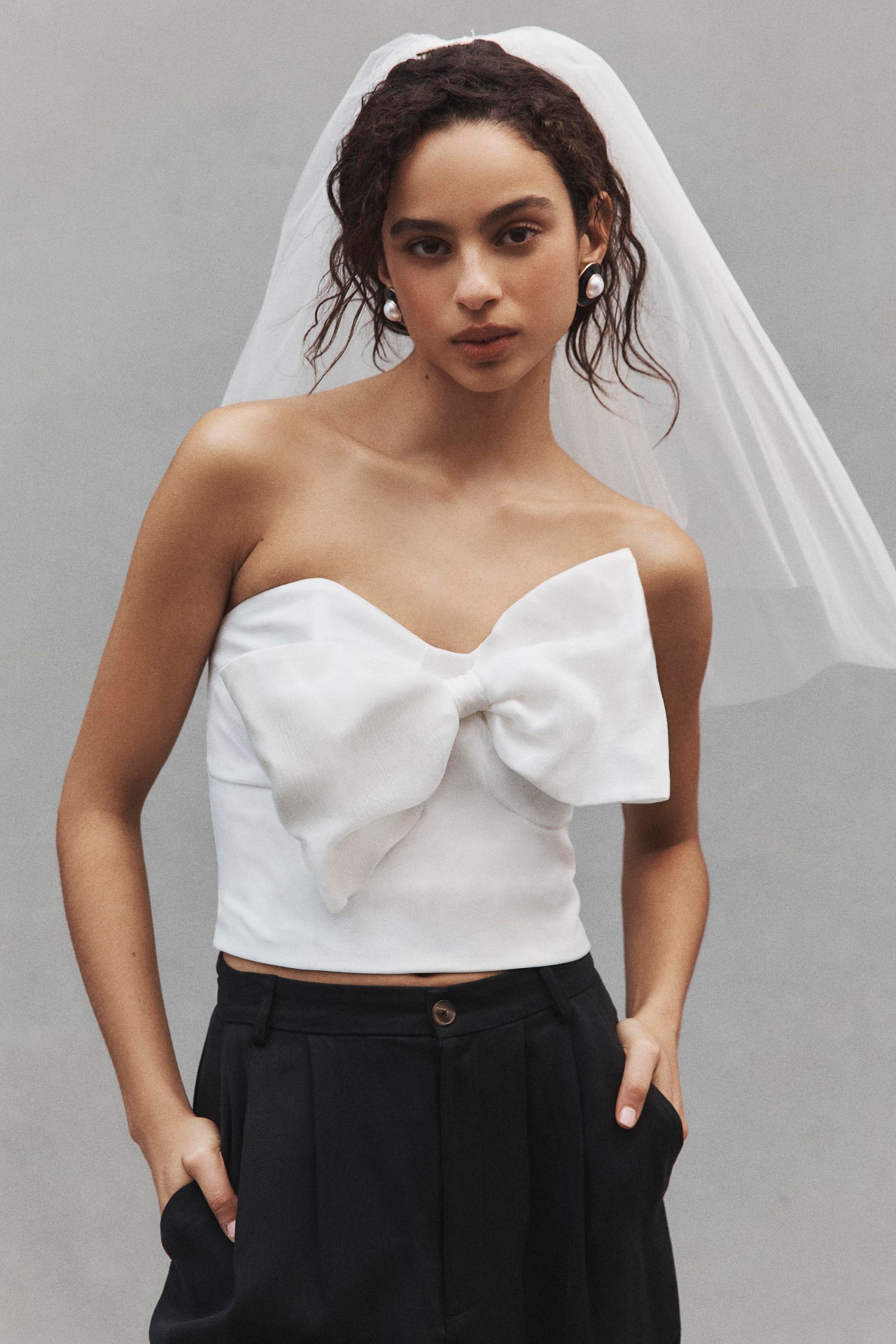 Hutch Reni Strapless Bow-Front Top