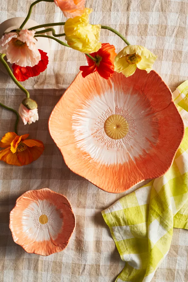 Terrain Petals Stoneware Bowl, Orange