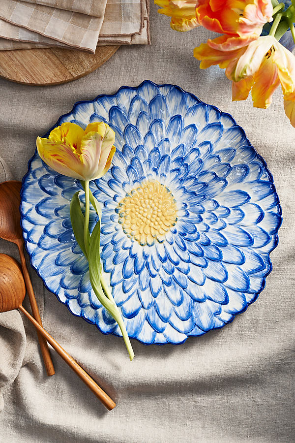 Terrain Blue Bloom Stoneware Platter