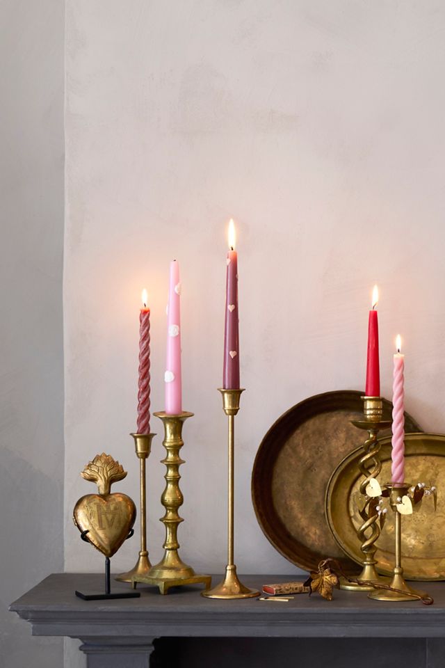 Twisty Taper Candles, Set of 3 Pinks	 #2