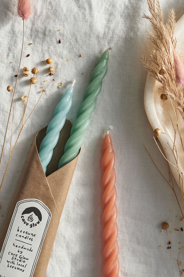 Twisty Taper Candles, Set of 3 Brights #1