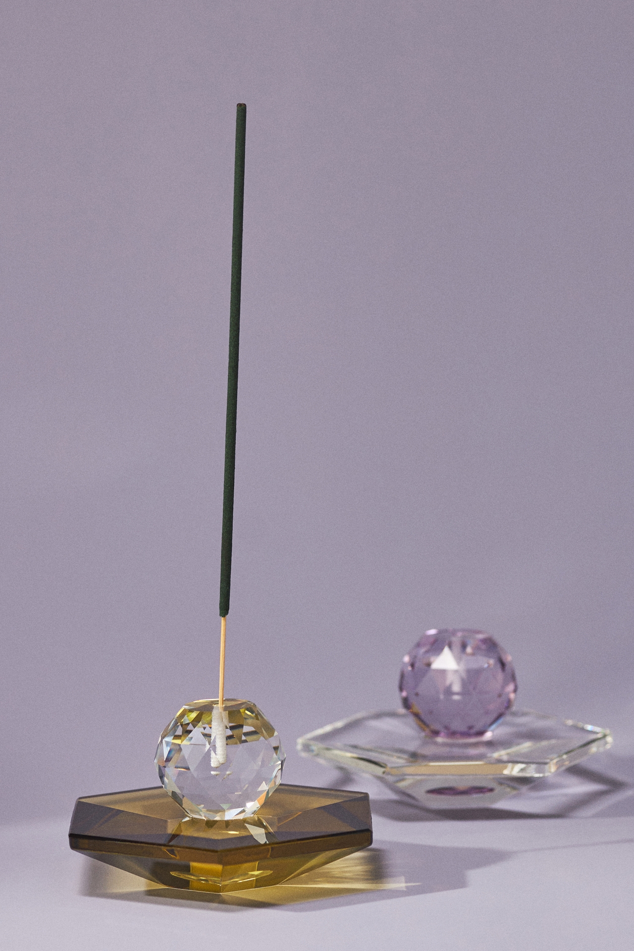 Cut Glass Incense Holder