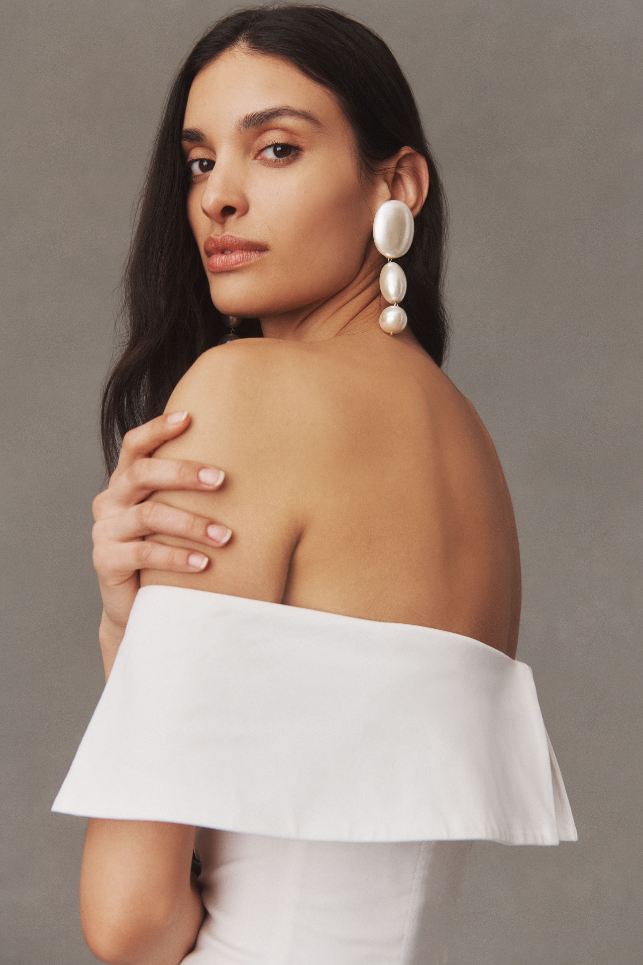 BHLDN Ingrid Off-The-Shoulder Midi Dress