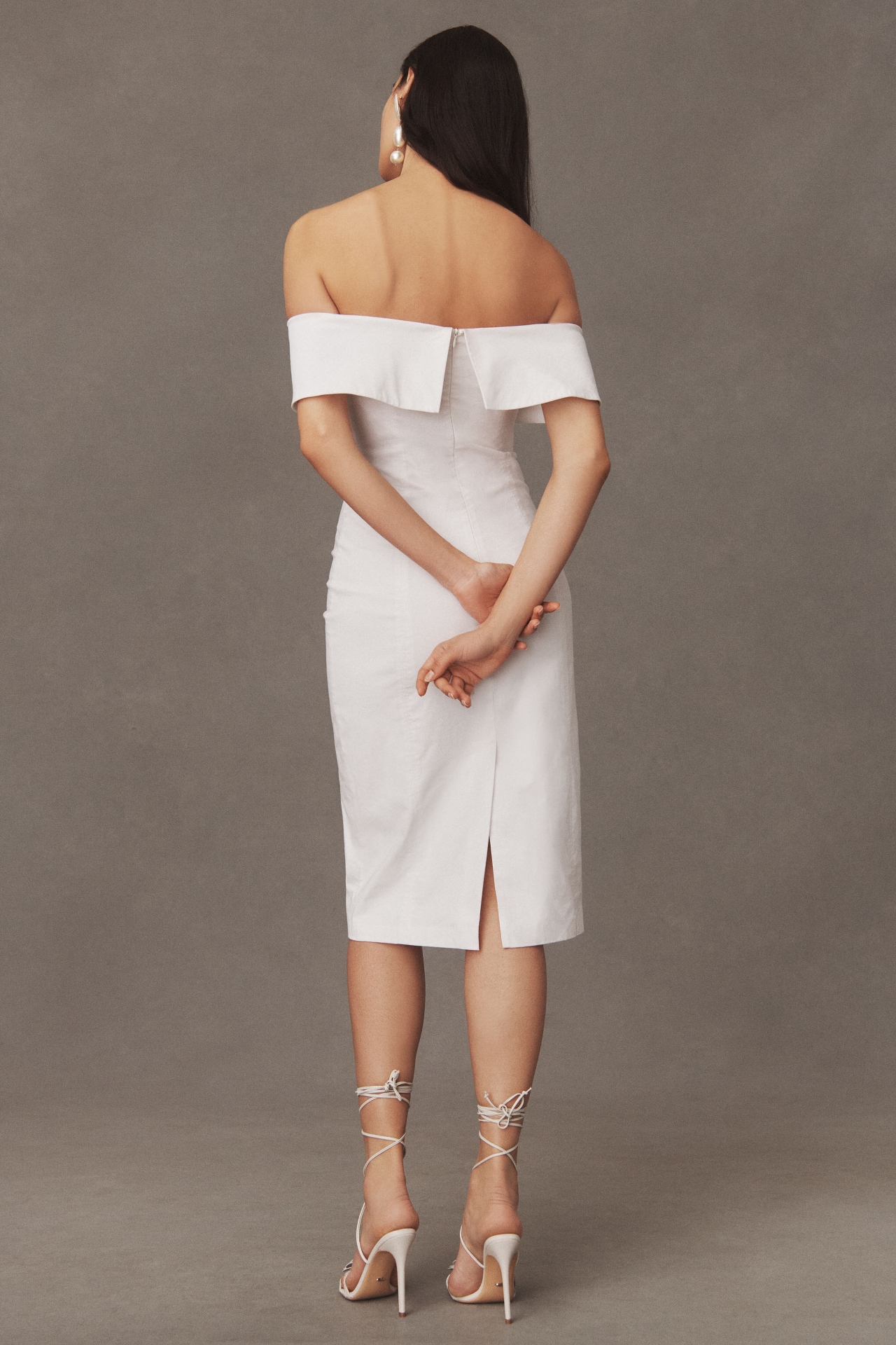 BHLDN Ingrid Off-The-Shoulder Midi Dress