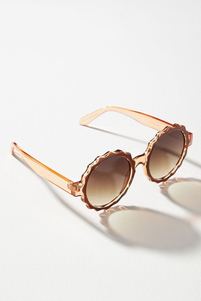 Maeve by Anthropologie Scalloped Circle Sunglasses #2