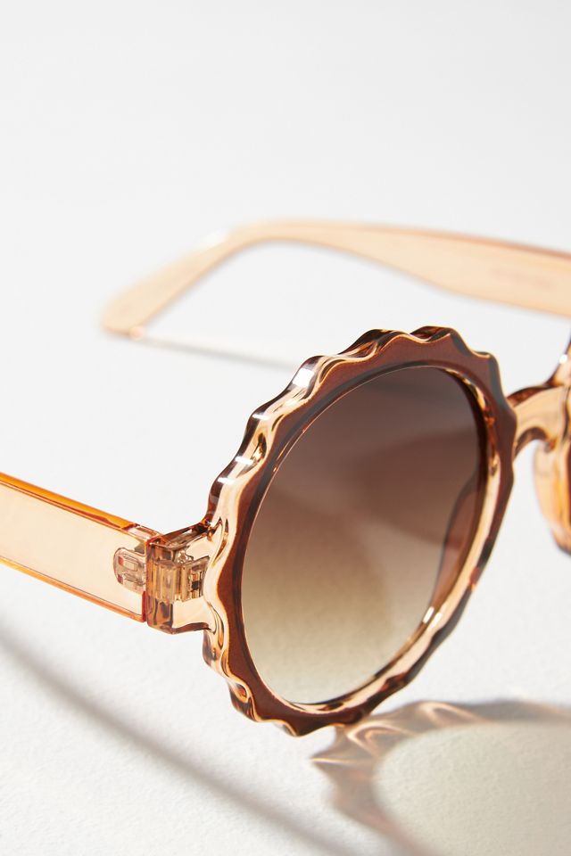 Maeve by Anthropologie Scalloped Circle Sunglasses #3