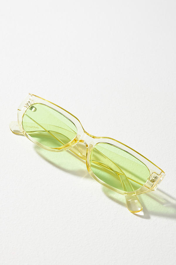 By Anthropologie Monochrome Tinted Sunglasses In Green