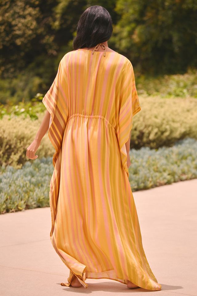 By Anthropologie Satin Stripe Kaftan #1