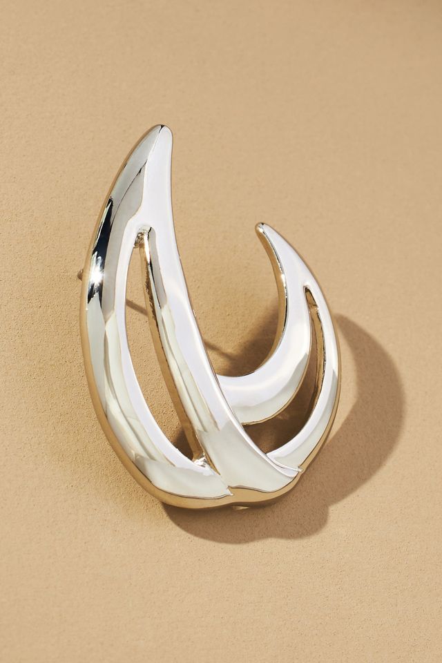 Cutout C-Shaped Earrings #1