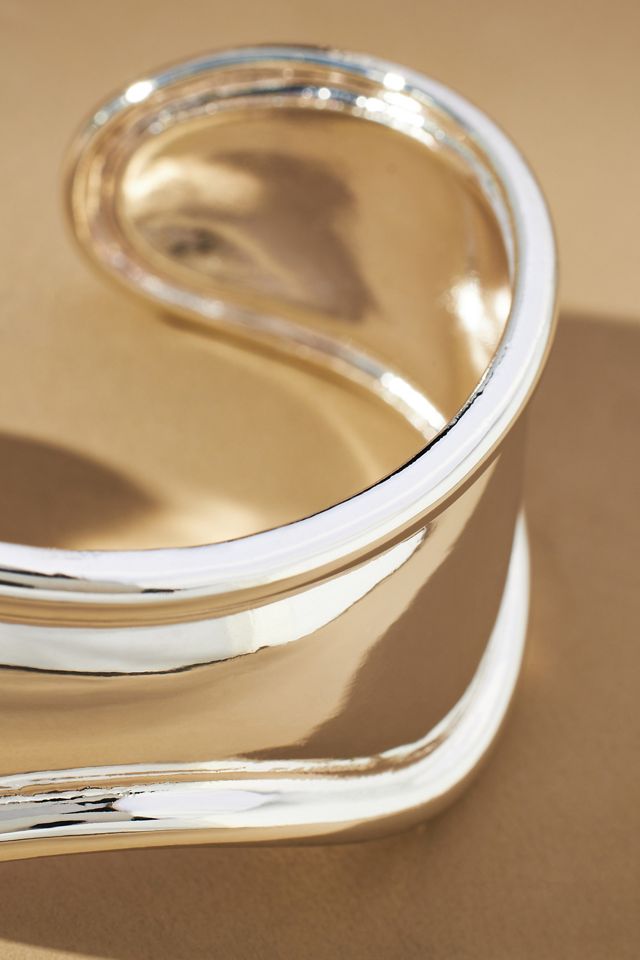 Wide Grooved Cuff Bracelet #1