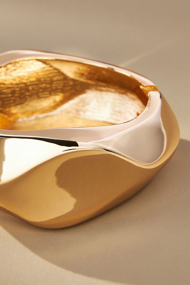 Wide Angular Hinged Bangle Bracelet #1