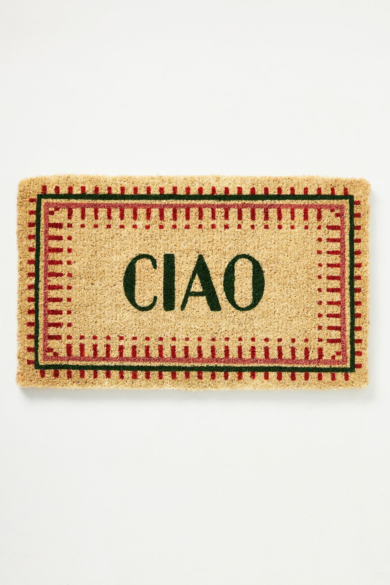 Ciao Doormat - Green, Standard, 18" x 30"
