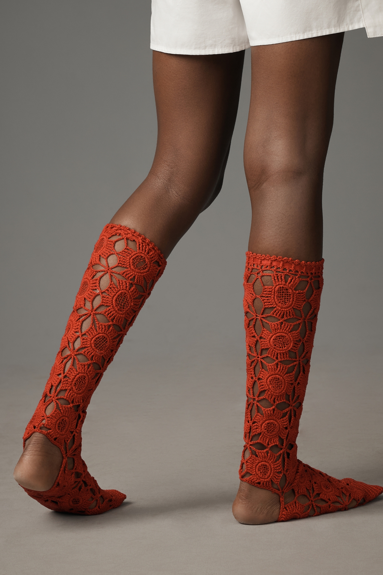 Mozh Mozh Knee-High Crochet Socks