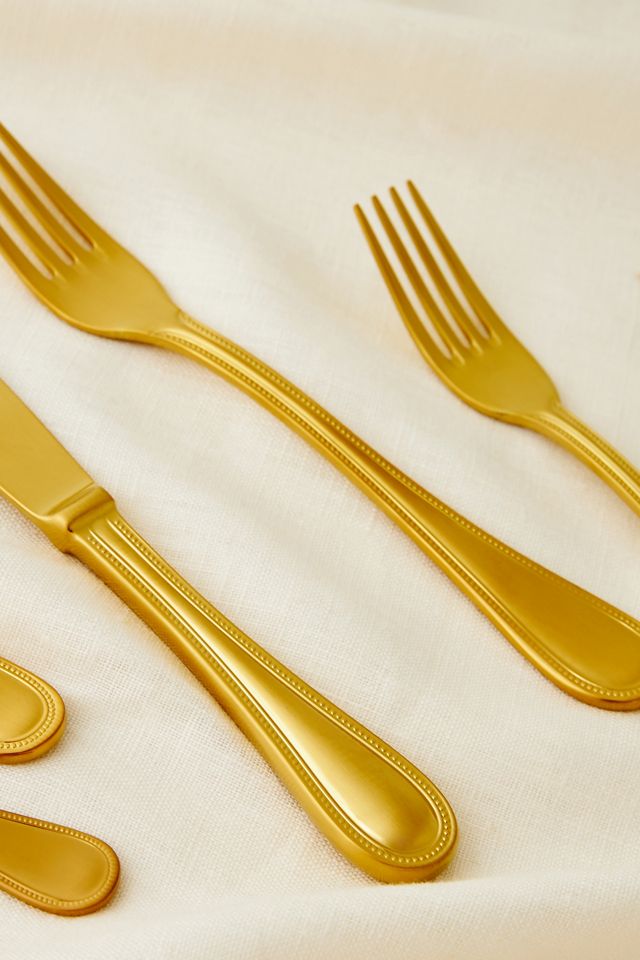 Mepra Perla Gold Flatware 5-Piece Place Setting #1