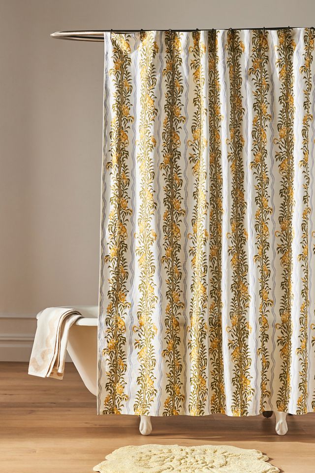 Sara Organic Cotton Shower Curtain Anthropologie