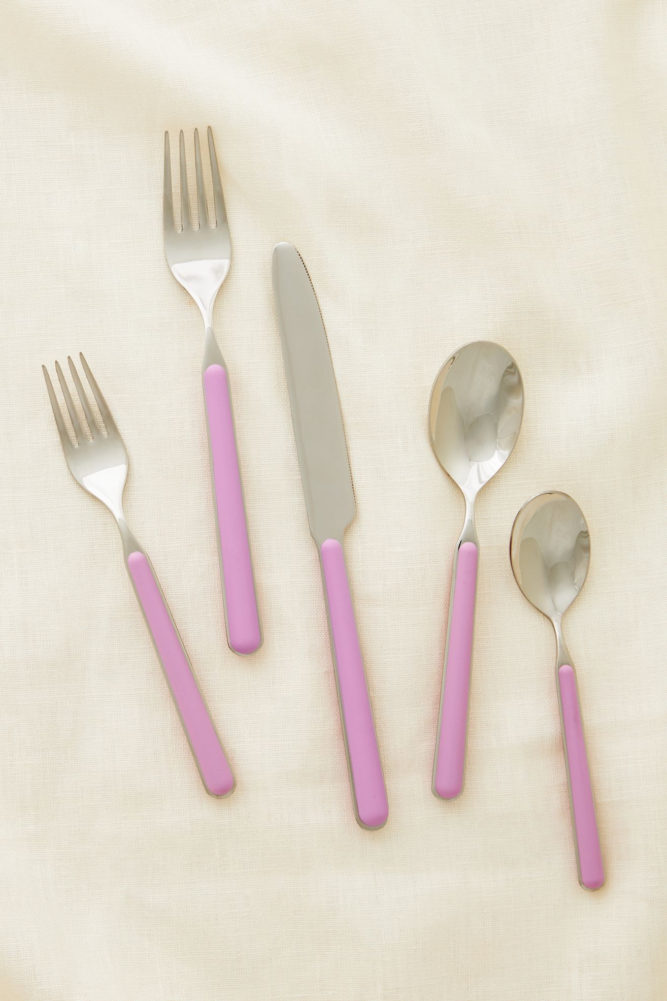 Mepra Fantasia Flatware 5-Piece Place Setting - Lilac, Set Of 5