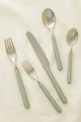 Mepra Fantasia Flatware 5-piece Place Setting In Green