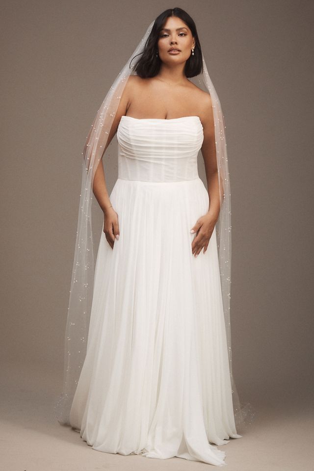 A.B. Ellie Roesia Pearl Cathedral Veil #1